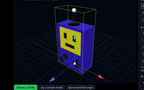 3D Model Pivot Editor result