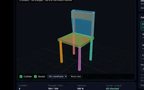 Collision Mesh Generator result