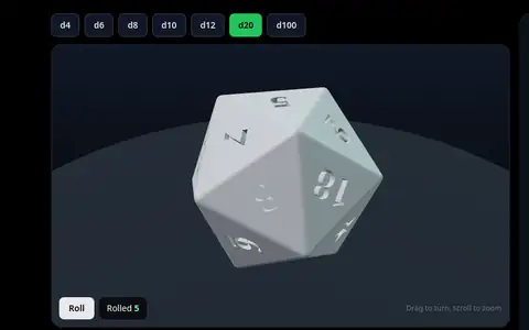 Dice Generator result