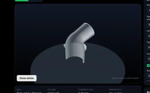 Hose Adapter Generator result
