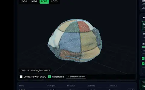 LOD Generator result