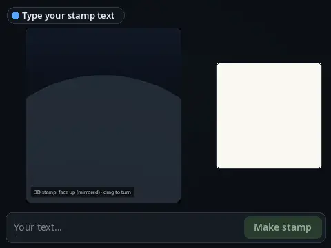 Stamp Generator: how it works, Your text to 3D printable stamp