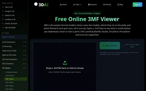 3MF Viewer page