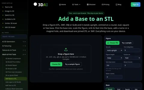 Add Base to STL page
