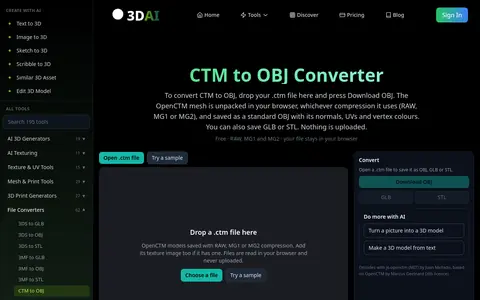 CTM to OBJ page