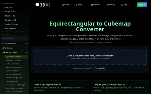 Equirect to Cubemap page