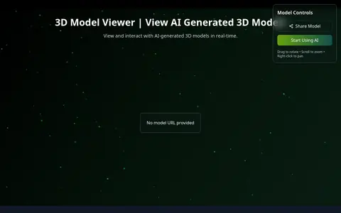 3D Model Viewer page