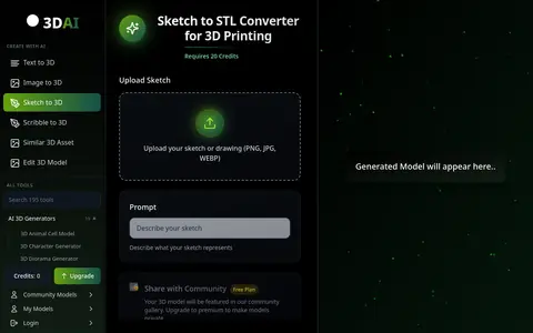 Sketch to STL page