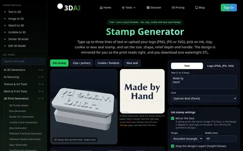 Stamp Generator page
