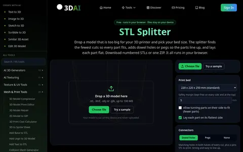 STL Splitter page
