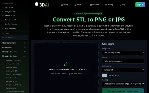STL to PNG page