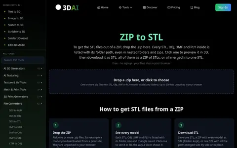 ZIP to STL page