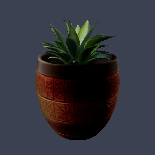 Plant in a pot, AI-made 3D model you can print