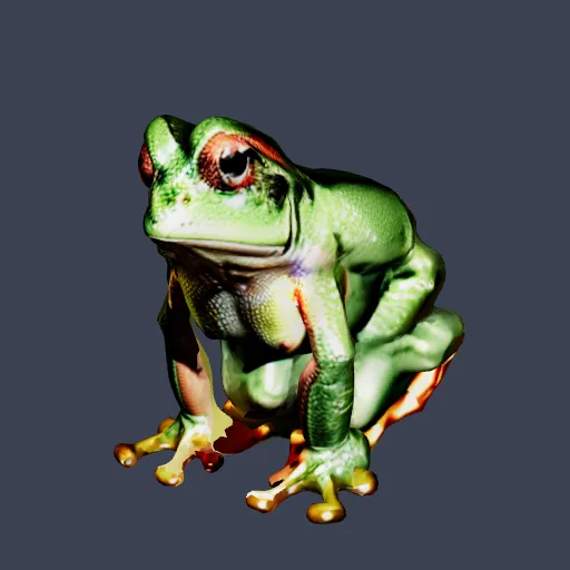 Green frog, AI-made 3D model you can print