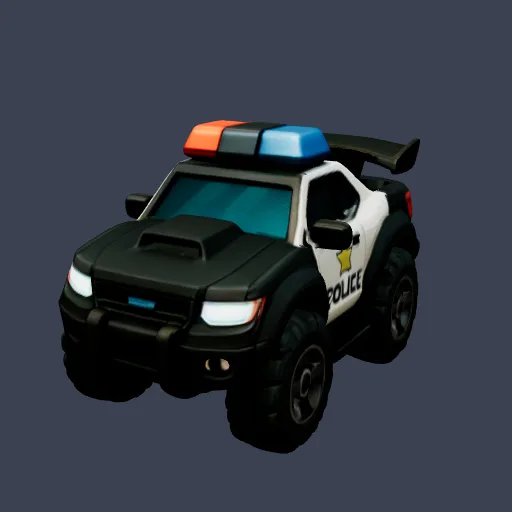 Police truck, 3D model made from a photo