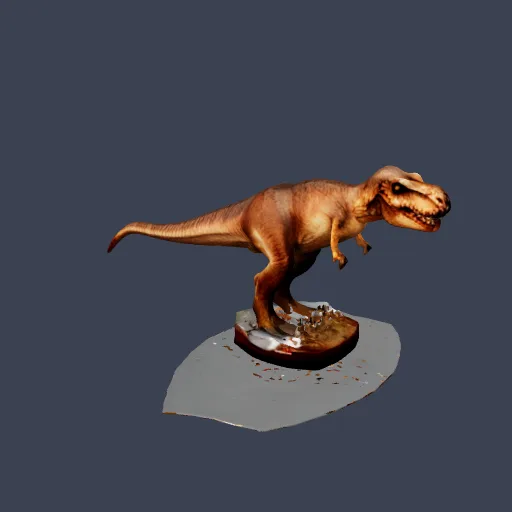 Dinosaur on a rock, AI-made 3D model you can print