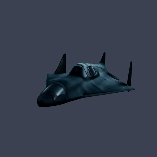 Stealth fighter jet, 3D model made from a text prompt