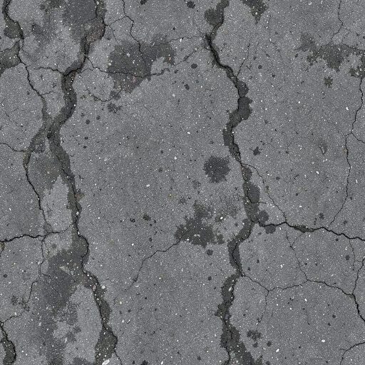 Seamless patched asphalt texture