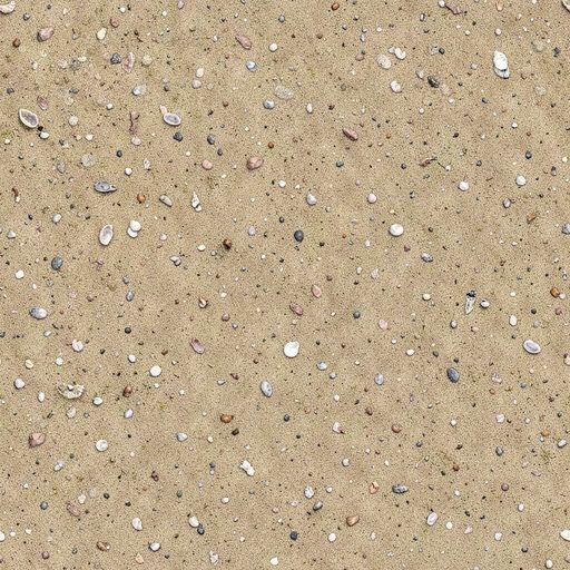 Seamless sand with shells texture